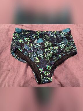 Tropical Ruched Bikini Bottoms